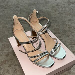 Chinese Laundry Silver Strappy Heels